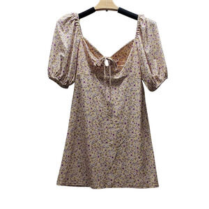 Bebop Ditsy Floral Babydoll Mini Dress  Size S  Puff Sleeve Cottagecore